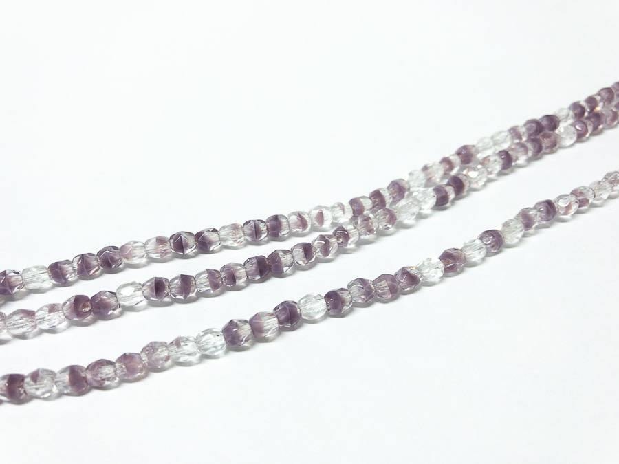 Glasschliffperlen feuerpoliert 4mm, Farbe C112 Crystal Lila Moonlight - bead&more
