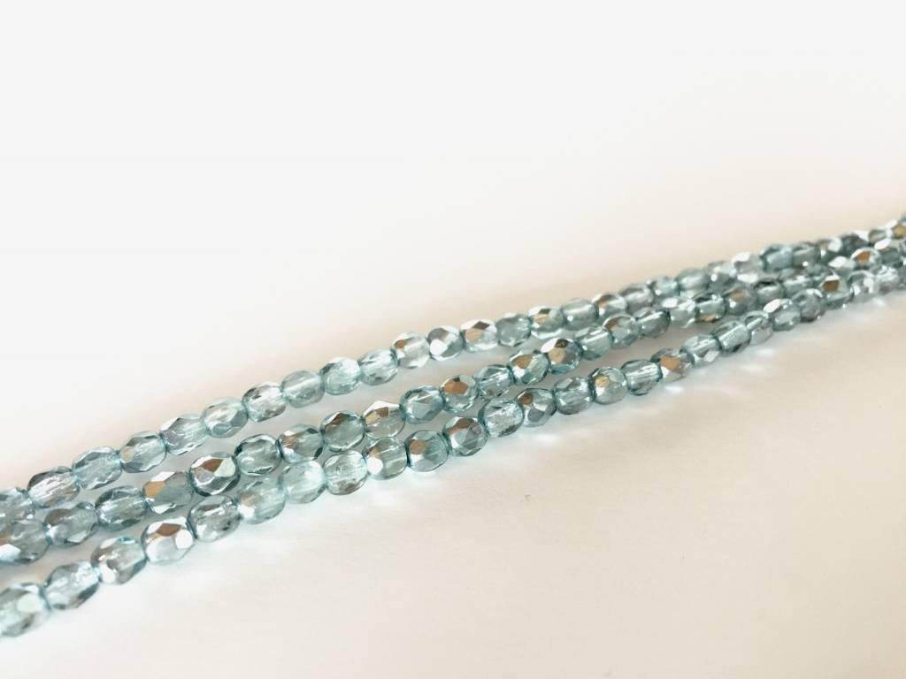 Glasschliffperlen feuerpoliert 4mm, Farbe B48 Seafoam Ice - bead&more