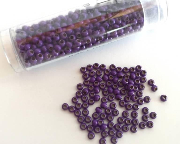 0 - Heavy Metal Seed Beads - purple - bead&more