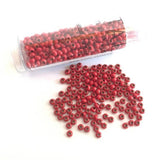 Metallperlen 11/0 - Heavy Metal Seed Beads - red