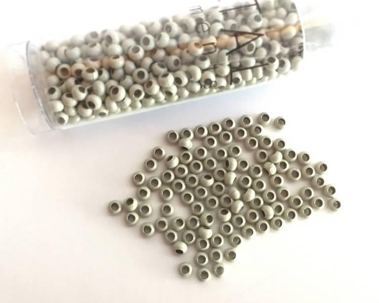 0 - Heavy Metal Seed Beads - beige - bead&more