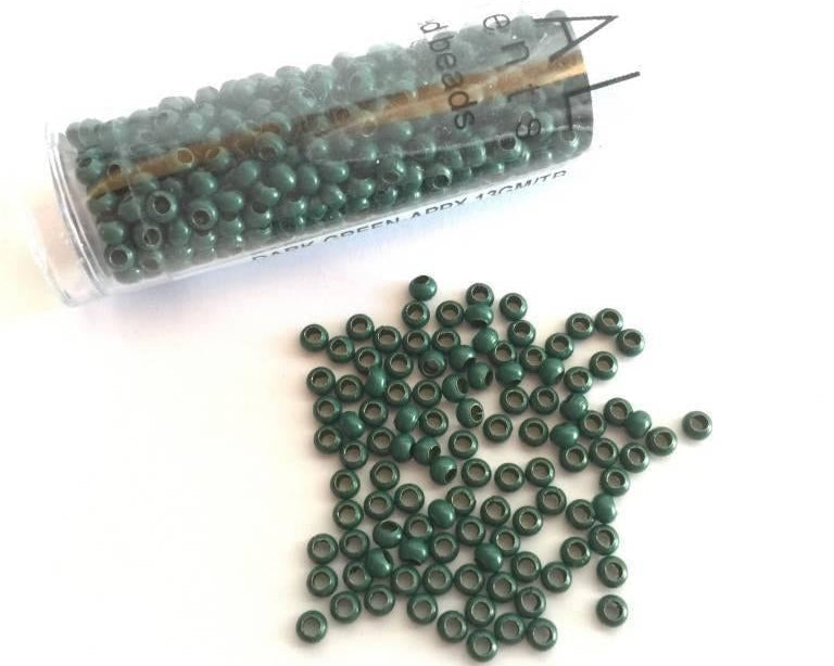 0 - Heavy Metal Seed Beads - dark green - bead&more