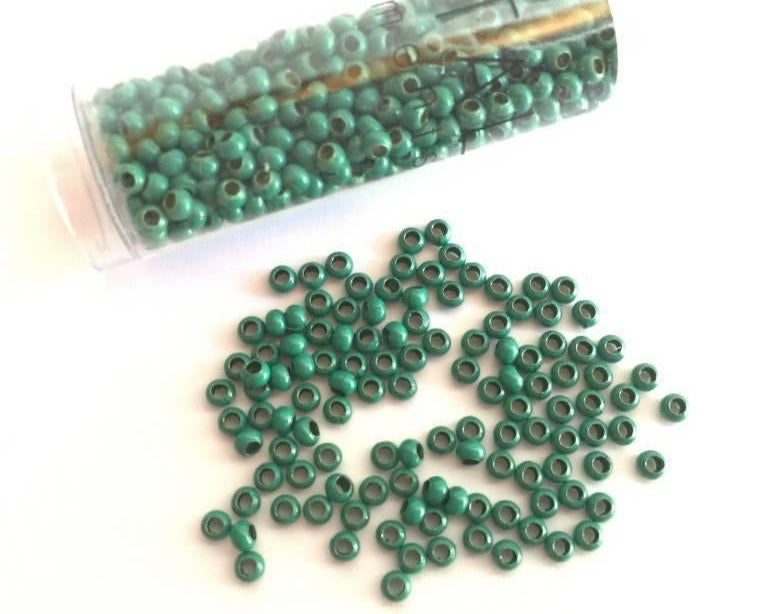 0 - Heavy Metal Seed Beads - green - bead&more