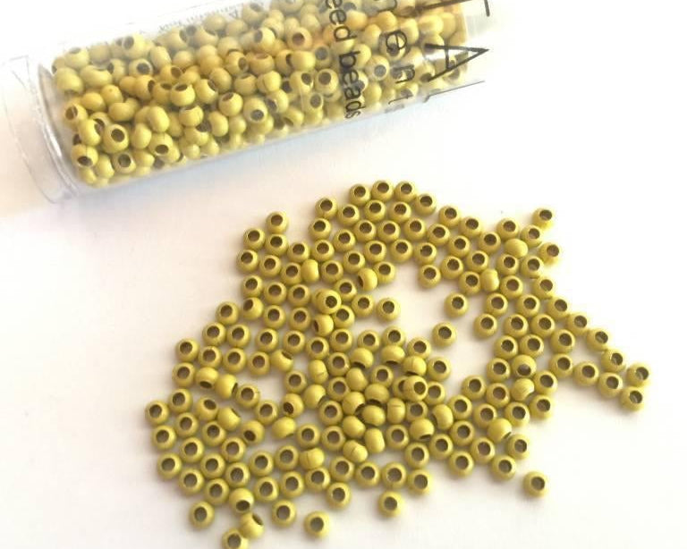 0 - Heavy Metal Seed Beads - yellow - bead&more