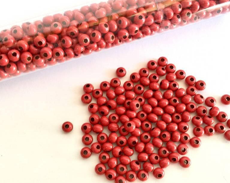 0 - Heavy Metal Seed Beads - red - bead&more