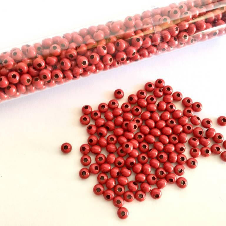 Metallperlen 8/0 - Heavy Metal Seed Beads - red - bead&more
