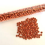 Metallperlen 8/0 - Heavy Metal Seed Beads - orange