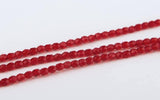 Glasschliffperlen feuerpoliert 4mm, Farbe C100 Red