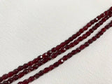 Perles en verre poli au feu 4mm, couleur B99 Rouge grenat