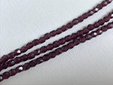 Perles en verre dépoli poli au feu 4mm, couleur C120 améthyste foncé