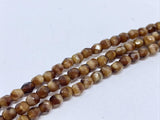 Perles en verre poli au feu 4mm, couleur B83 beige nougat clair de lune