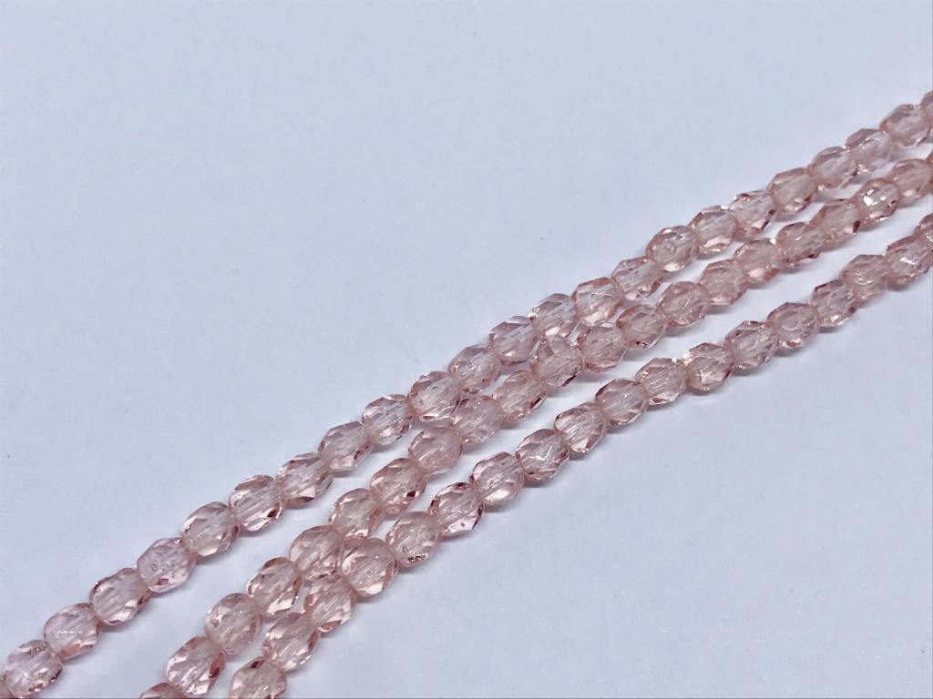 Glasschliffperlen feuerpoliert 4mm, Farbe B92 vintage rosy - bead&more