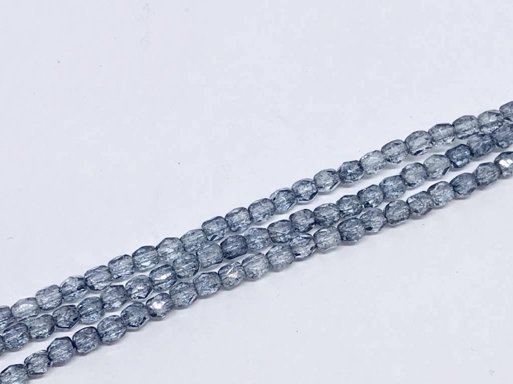 Glasschliffperlen feuerpoliert 4mm, Farbe A27 Crystal Blue Luster - bead&more