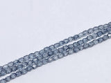 Glasschliffperlen feuerpoliert 4mm, Farbe A27 Crystal Blue Luster