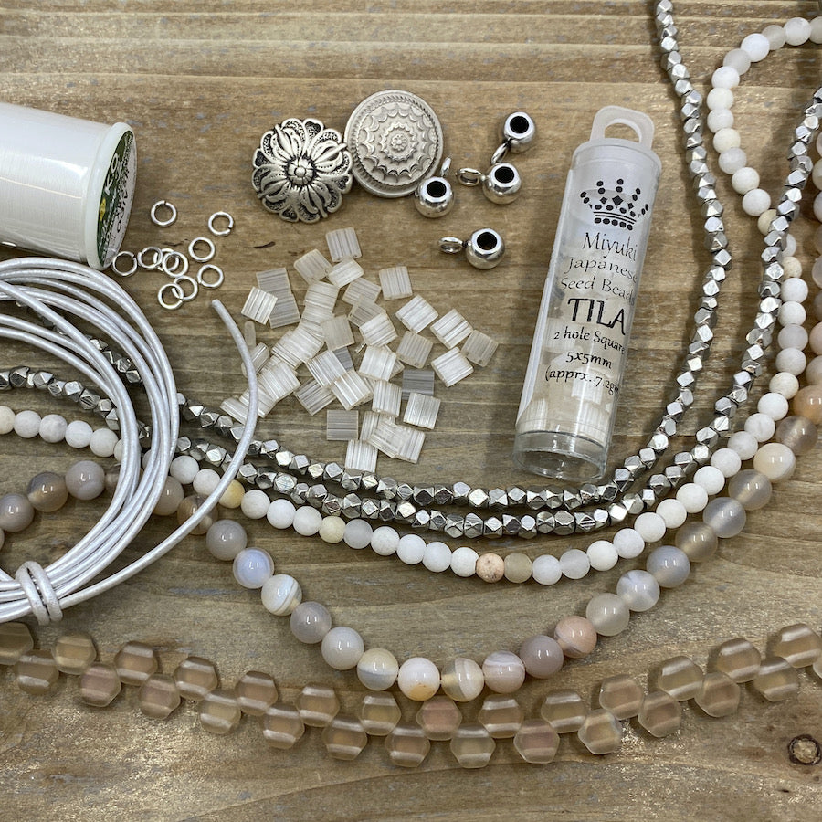 Perlen-Inspiration "silver & ivory" - bead&more