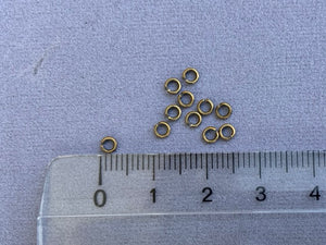 Anelli di piegatura/anelli di salto Ø 3 mm in metallo ottone anticato - 20 pezzi