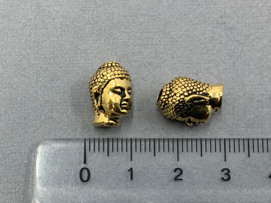 Perle en métal "Bouddha", dorée
