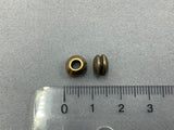 Metallperle "Disc Grooved", messing
