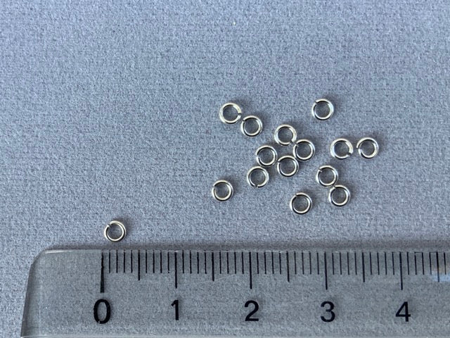Biegeringe / Jumprings Ø 3 mm aus Metall silber - 20 Stück