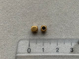 Metallperle "Cube Round Corner", messing