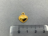 Anhänger Metall Herz 12 mm, Farbe gold