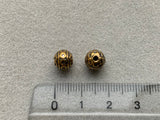 Metallperle "Ornament Circles", messing