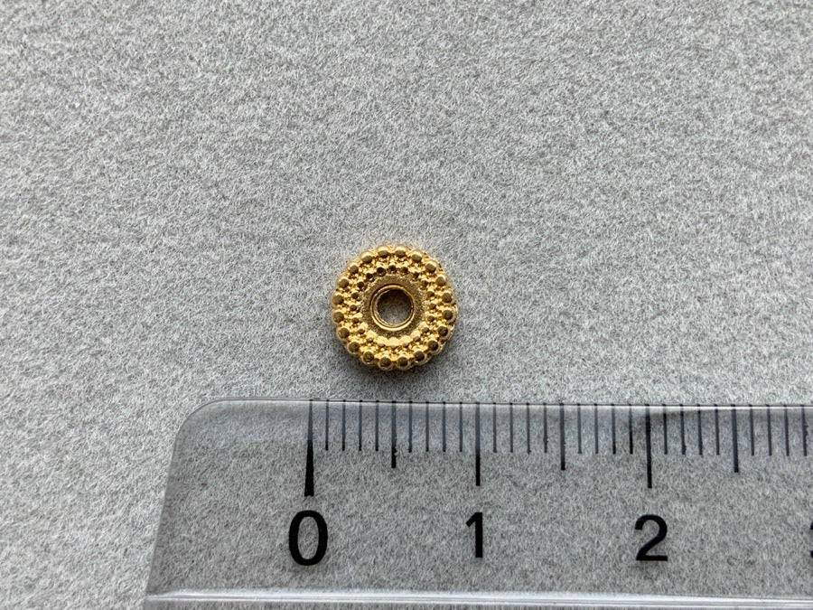 Perle en métal "Deco-Disc", dorée