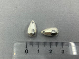 Anhänger Metall "Tropfen facettiert", Farbe silber