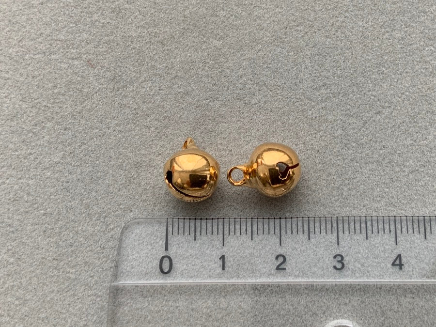 Ciondolo in metallo "campana" 13 mm, colore oro
