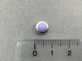 Metallperle "Rund", Farbe lilac purple - antik silber