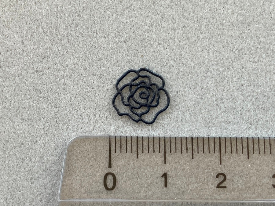 Ciondolo/connettore in metallo "Rosa", colore navy