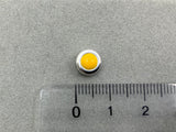 Metallperle "Rund", Farbe tropical yellow - antik silber