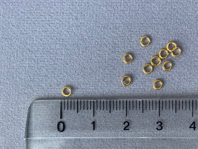Biegeringe / Jumprings Ø 3 mm aus Metall gold - 20 Stück