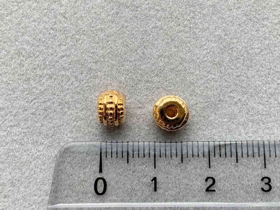 Metallperle "Ornament Dots mini", gold
