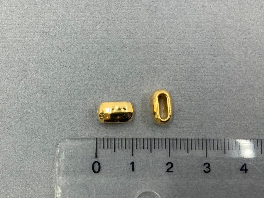 Maxi-Quetschperle 10 mm, Farbe gold