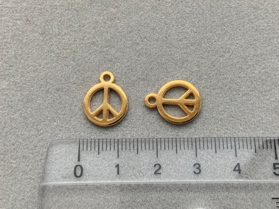 Anhänger Metall "Peace", Farbe gold