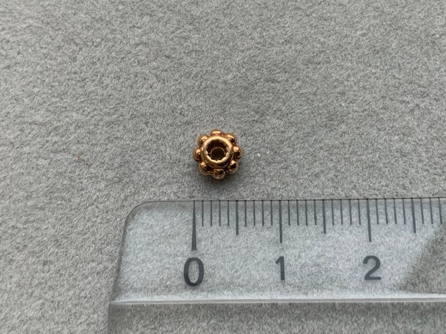 Perle en métal "Dot Ring", or rose