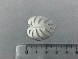 Anhänger Metall "Tropisches Blatt", Farbe silber