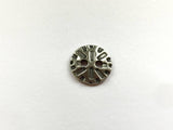 Metallknopf "round radiant", Farbe altsilber