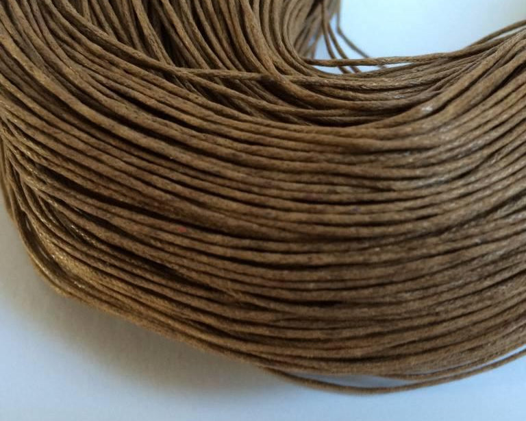 Baumwollkordeln gewachst 1 mm, Farbe 08 caramel - bead&more