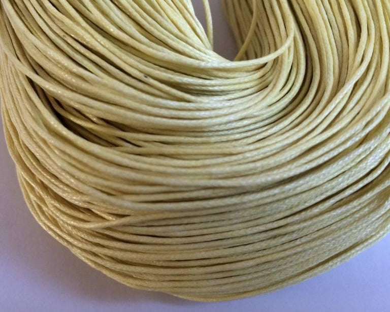 Baumwollkordeln gewachst 1 mm, Farbe 12 vanille - bead&more