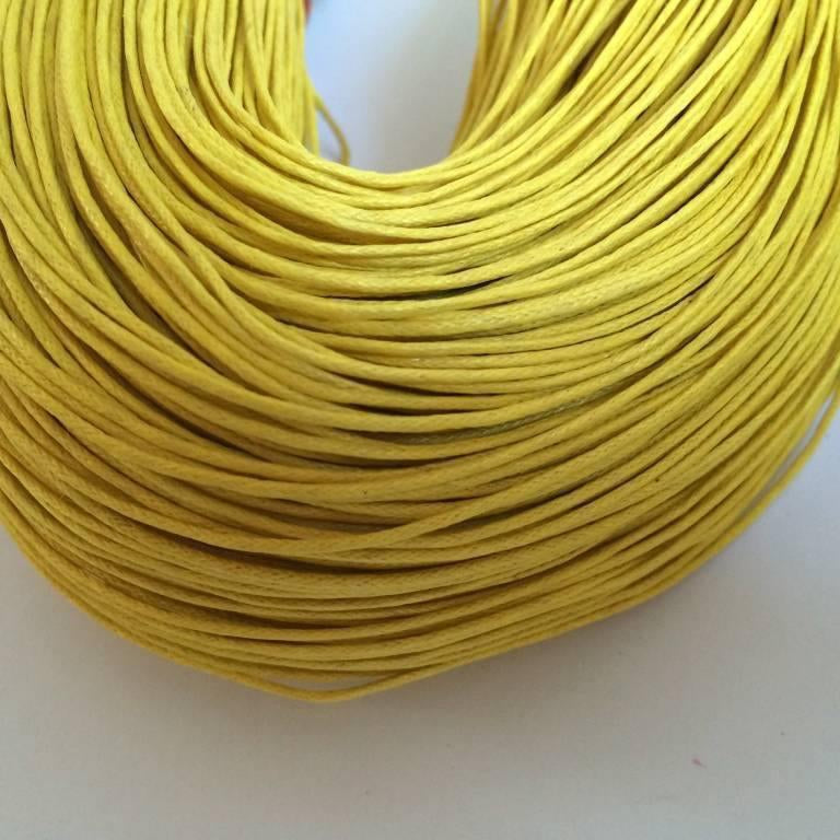 Baumwollkordeln gewachst 1 mm, Farbe 13 gelb - bead&more
