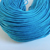 Baumwollkordeln gewachst 1 mm, Farbe 25 türkisblau
