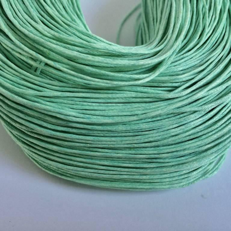 Baumwollkordeln gewachst 1 mm, Farbe 23 mint - bead&more