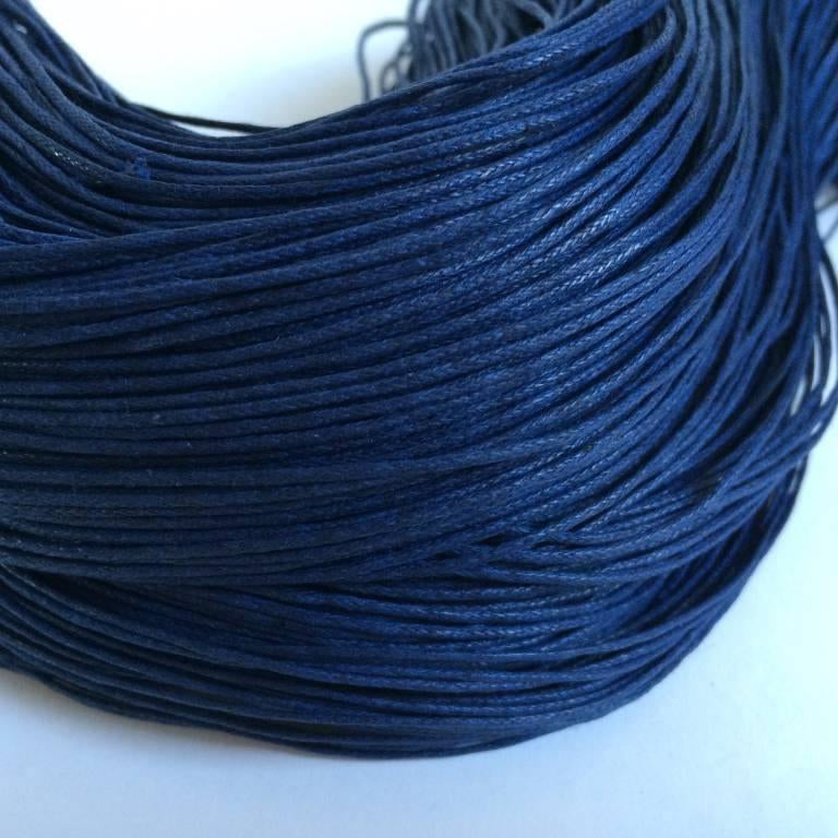 Baumwollkordeln gewachst 1 mm, Farbe 28 dunkelblau - bead&more