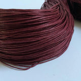Baumwollkordeln gewachst 1 mm, Farbe 34 weinrot