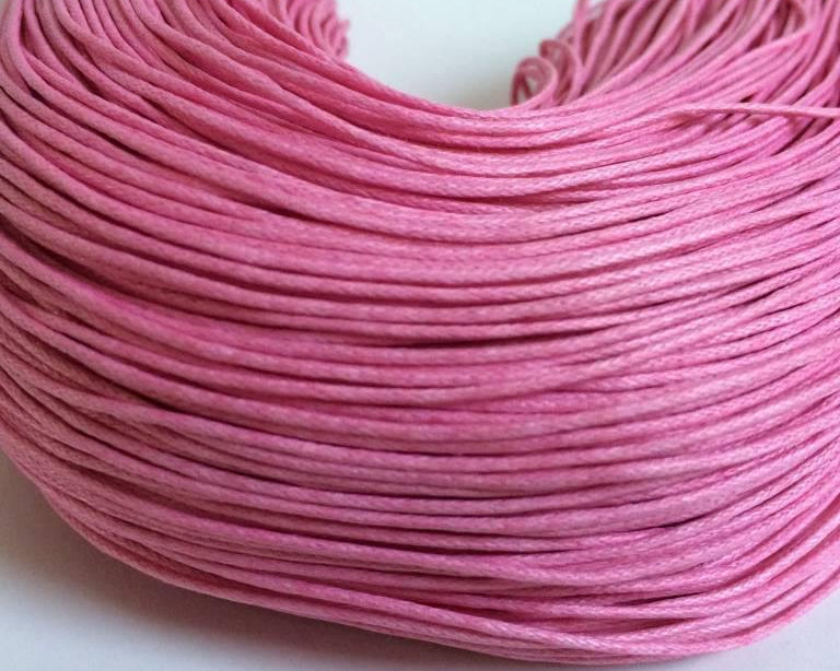 Baumwollkordeln gewachst 1 mm, Farbe 36 pink - bead&more
