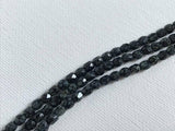 Glasschliffperlen feuerpoliert 4mm, Farbe B57 Jet Picasso