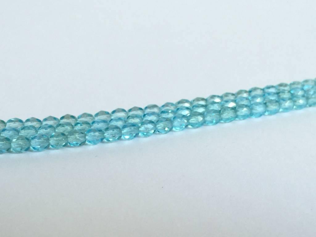 Glasschliffperlen feuerpoliert 4mm, Farbe B42 Aqua Light - bead&more