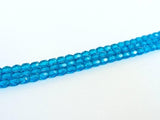 Glasschliffperlen feuerpoliert 4mm, Farbe B46 Capri Blue